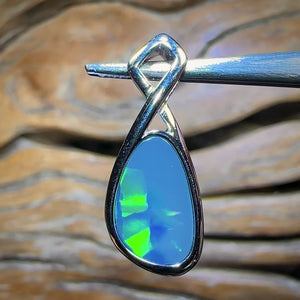 Sterling Silver - Queensland Boulder Opal Doublet Pendant