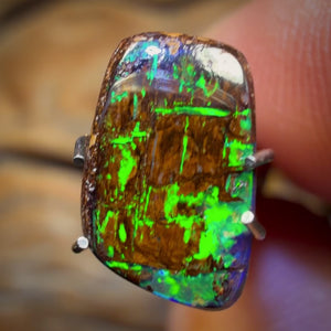 2.2cts - Electric Hieroglyphics Yowah Nut Opal. Australian Boulder Opal