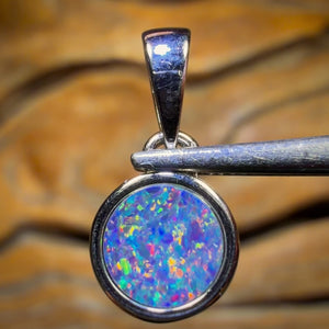 Sterling Silver - Queensland Boulder Opal Doublet Pendant
