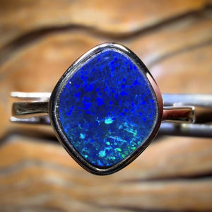 Sterling Silver - Queensland Boulder Opal Doublet Ring