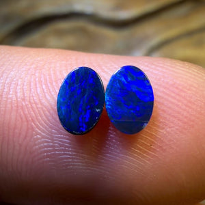 HDW 0.75cts - Australian Boulder Opal Doublet Pair