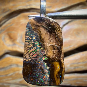 Solid Tribal Queensland Boulder Opal Pendant