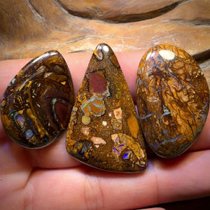 142.7cts - 3x Australian Tribal Boulder Opal’s. Wholesale Parcel