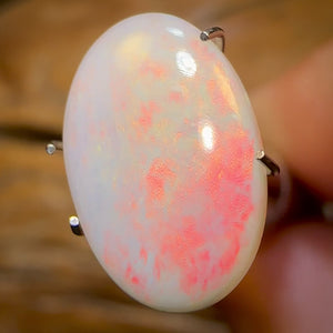 3.05cts - South Australian White Opal. Red Broadflash!