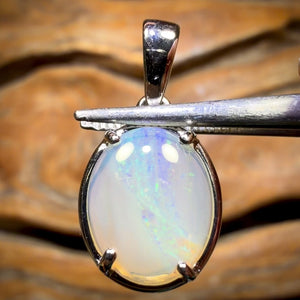 Sterling Silver - Solid South Australian Crystal Opal Pendant