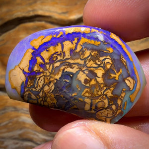 66,5 cts – OPALE TRIBALE YOWAH NUT BRUTE DE FROTTEMENT. Présentée dans « OUTBACK OPAL HUNTERS » !!