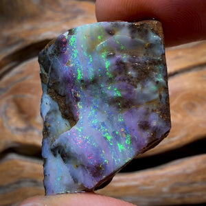 Dad Card! 66.3cts - Queensland Boulder Seam Opal Rough Piece. Natural Split