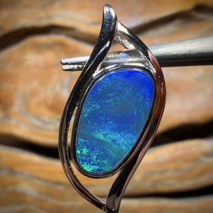 🔨 AUCTION 🔨 Sterling Silver - Queensland Boulder Opal Doublet Pendant