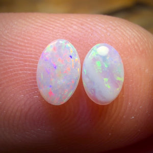 0.3cts - South Australian White Opal Pair