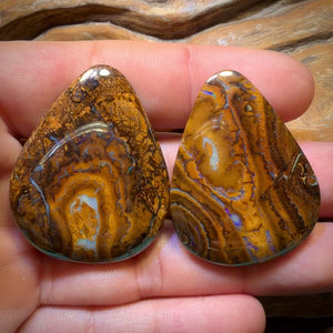 145.3cts - Tribal Queensland Boulder Opal Pair