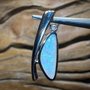 Sterling Silver - Solid South Australian Crystal Opal Pendant