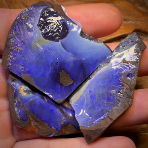 🔒 I’ve Got the Blues Collection 221.2cts - 3x Australian Boulder Seam Opal Rough Parcel