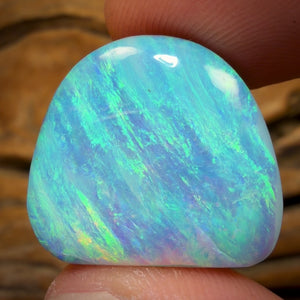 38.1cts - Best Scandinavian /Aka Ice Blue GEM Queensland Boulder Seam Opal