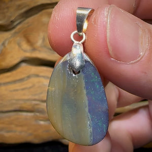 925 - Silver Boulder Opal Drilled Pendant