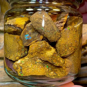 139.1g - Jar of Rough Australian Boulder Opal