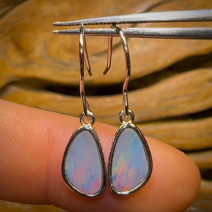 Auction Fall-Through = Your Gain! 🔥 Now More Than 50% Off RRP 🚨 Sterling Silver - Australian Boulder Opal Doublet Hook Earrings