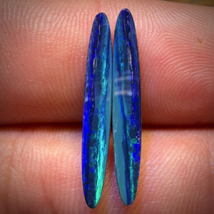 2,9 cts - Paire de doublets d'opale boulder australienne