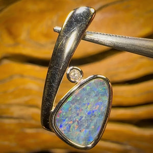 Sterling Silver - Queensland Boulder Opal Doublet Pendant