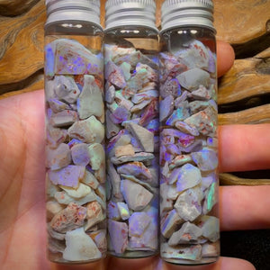 110cts Lightning Ridge Opal Rough Chip Vials. BULK LISTING