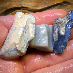 145.3cts - 3x Lightning Ridge Opal Rough Parcel