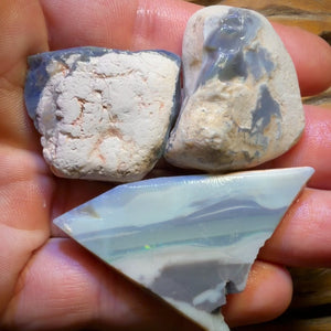 163.4cts - 3x Lightning Ridge Opal Rough Parcel