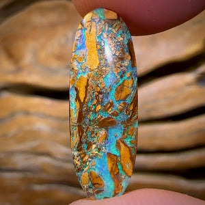 Auction Fall-Through = Your Gain! - Now More Than 50% Off RRP - 5.8cts - Australian Boulder Opal Fossil Wood Replacement Yowah. Double Sided!