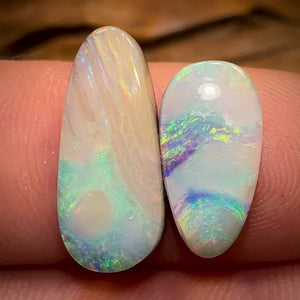 6.6cts - Australian Boulder Seam Opal Pair