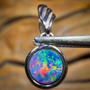 WILDCARD! Sterling Silver - Queensland Boulder Opal Doublet Pendant