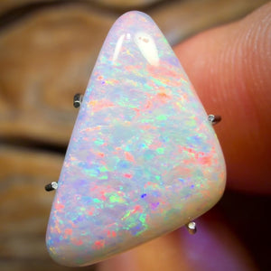 Banger Card! 3.5cts - Gem South Australian White Opal from Coober Pedy Double Sided