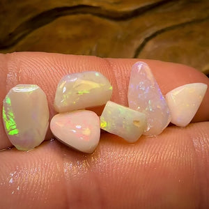 12.5cts - 6x Quality South Australian Opal Rubs