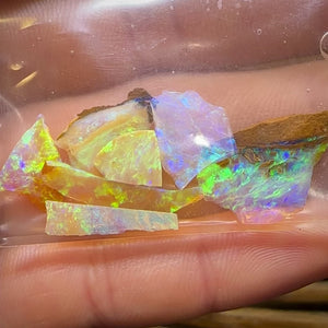 8.9cts - 7x Australian Yowah Golden Crystal Boulder Opal Rough Pieces