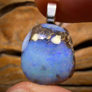 Solid Queensland Boulder Seam Opal Pendant