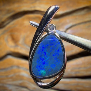 70% Off Card! Sterling Silver - Queensland Boulder Opal Doublet Pendant