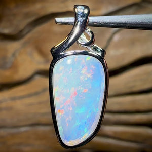 Sterling Silver - Solid South Australian Crystal Opal Pendant