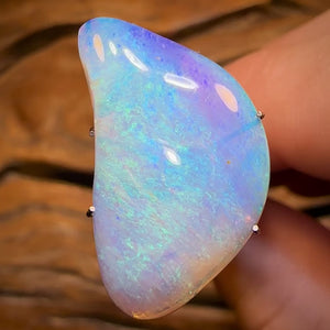 6.4cts - “Ocean Memory” Polished Opalised Shell Fossil from South Australia Double Sided Magic