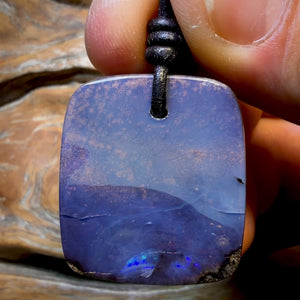 Opal Fest Wildcard! 29 x 26mm - Drilled Queensland Boulder Seam Opal Necklace