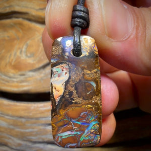 30 x 13mm - Drilled Tribal Queensland Boulder Opal Necklace