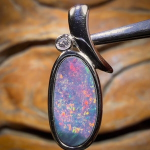 🔨 AUCTION 🔨 Sterling Silver - Queensland Boulder Opal Doublet Pendant