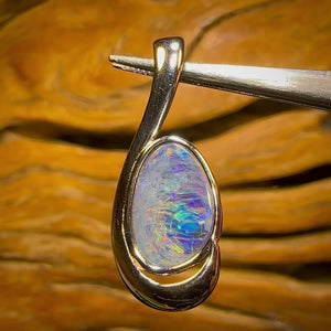 Sterling Silver - Queensland Boulder Opal Doublet Pendant