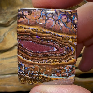 133.5cts - Double Sided Australian Boulder Opal. Tribal Pattern