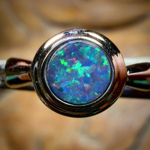Sterling Silver - Queensland Boulder Opal Doublet Ring Bargain