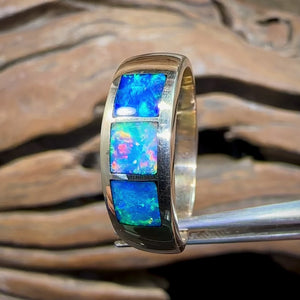 14k Gold - Australian Opal Inlay Ring