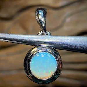 Sterling Silver - Solid South Australian Crystal Opal Pendant