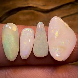 12.8cts - 4x Finished Queensland Boulder Opal Dealers Parcel