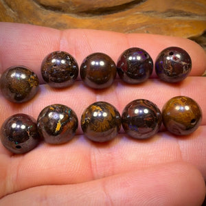 Approx 9-10cts Each - 1 x Drilled Boulder Opal Tribal Bead Multiples Available