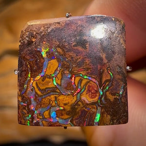8.3cts - Tribal Australian Boulder Opal from Koroit With Red Fire
