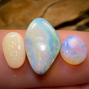 8.55cts - 3x Australian Boulder Seam Opal Wholesale Dealers Parcel