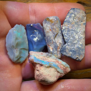 157.1cts - 5x Lightning Ridge Opal Rough Parcel