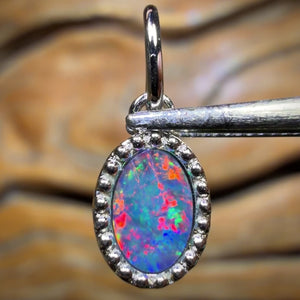 Sterling Silver - Queensland Boulder Opal Doublet Pendant