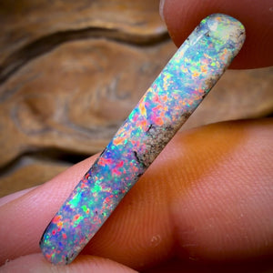 10.1cts - GEM Queensland Boulder Seam Opal. Red Multicolours!
